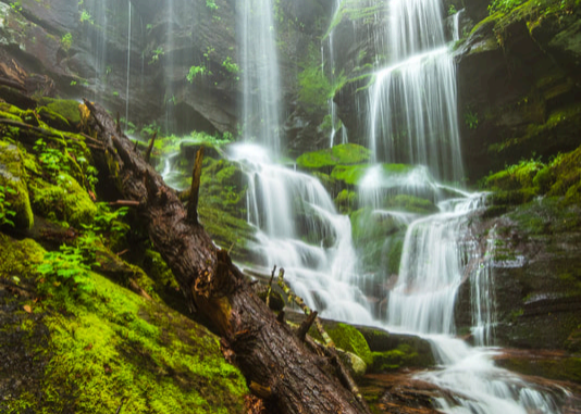 Waterfall by mountain, fundraising ideas, charity ideas, silent auction items, travel fundraising events