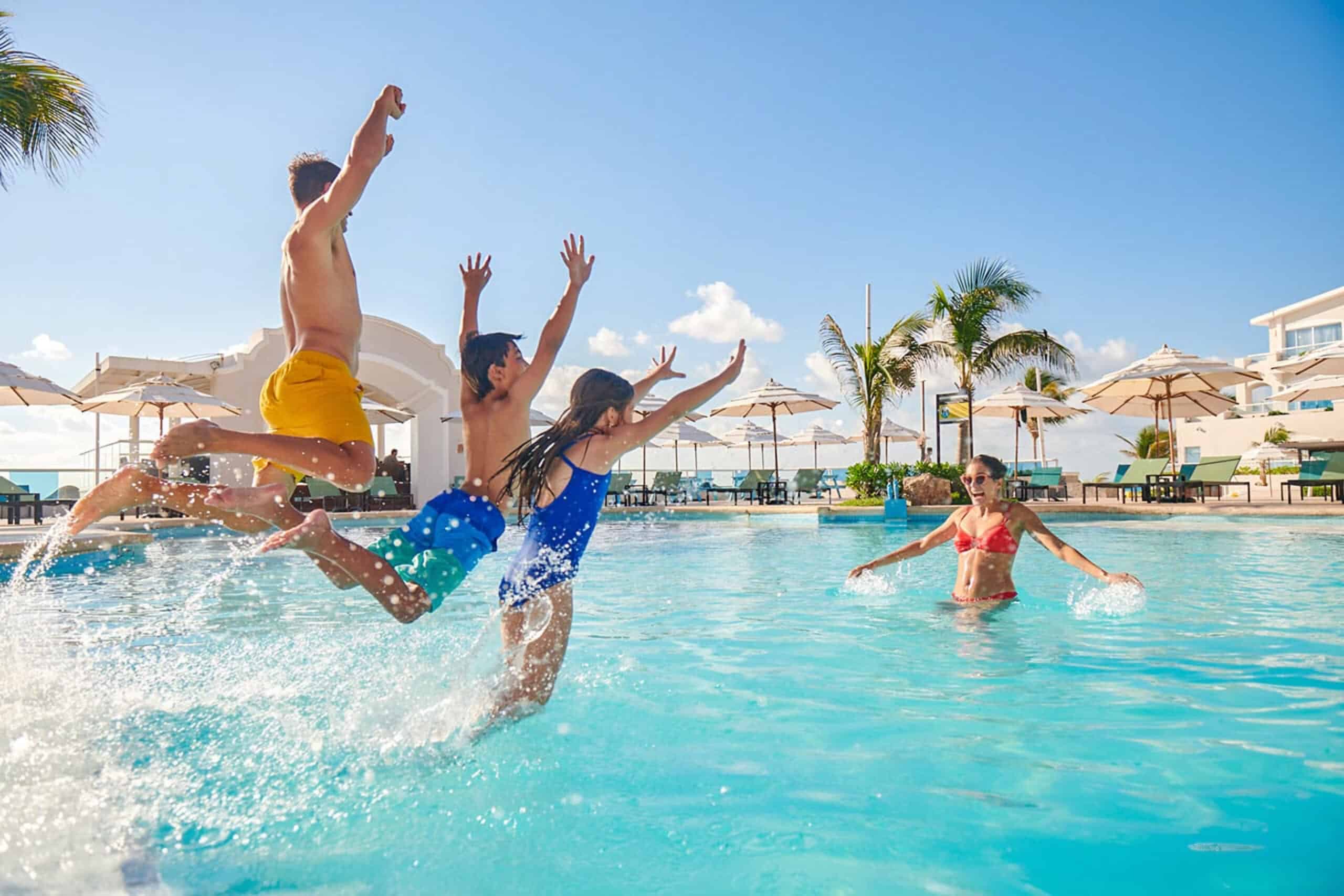 Cancun pool with family, fundraising ideas, charity ideas, silent auction items, travel fundraising events