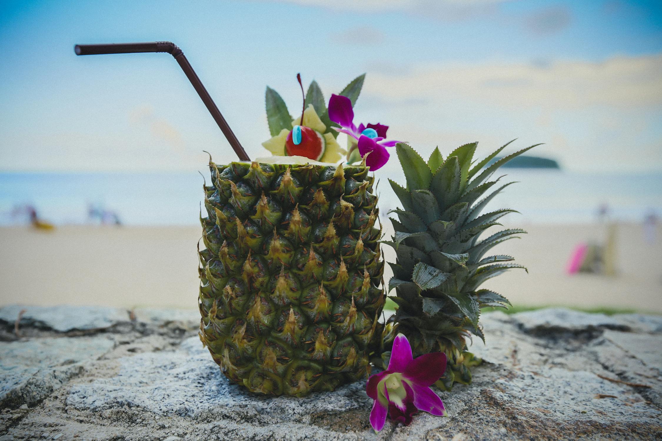 Pineapple on the beach, Thailand, fundraising ideas, charity ideas, silent auction items, travel fundraising events