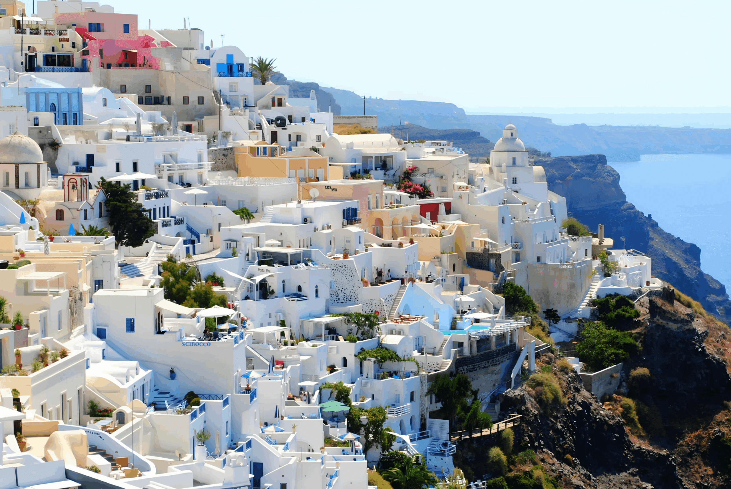 Greek Islands buildings view, charity auction travel packages, vacation fundraising, travel fundraising, fundraising ideas, charity ideas, silent auction items, travel fundraising events