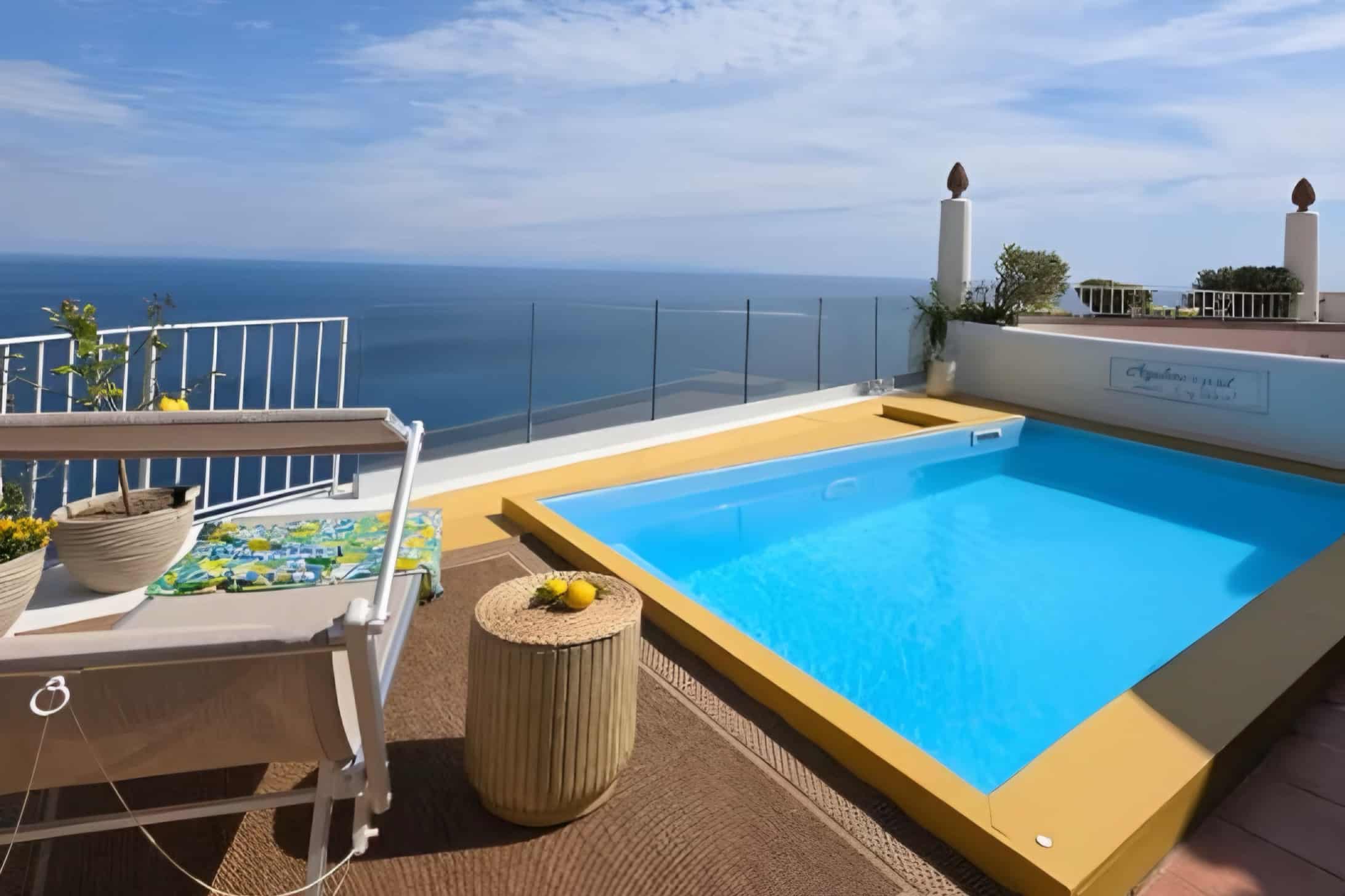 Amalfi Coast Villa pool overlooking ocean, charity auction travel packages, vacation fundraising, travel fundraising, fundraising ideas, charity ideas, silent auction items, travel fundraising events