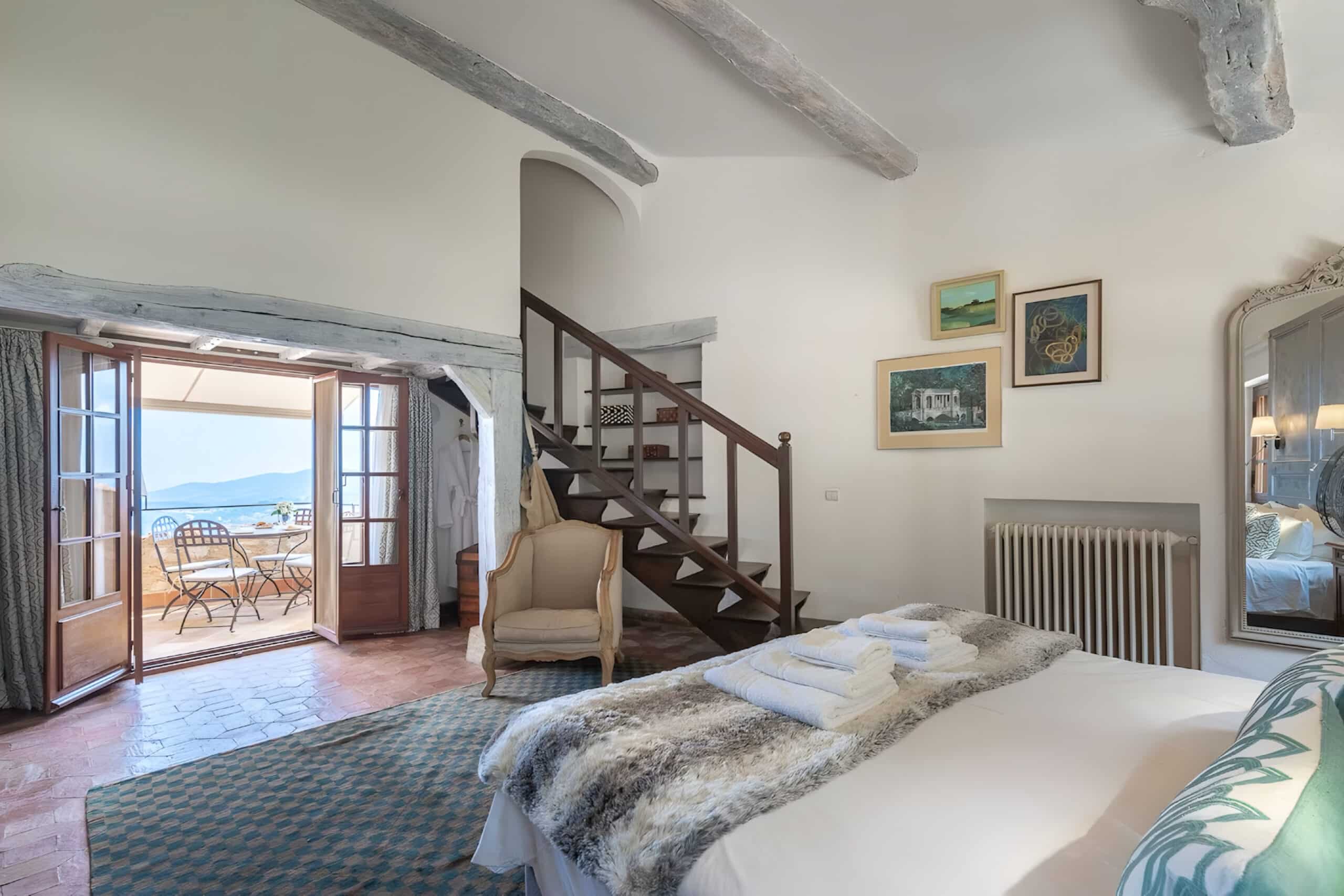 French Riviera estate bedroom, charity auction travel packages, vacation fundraising, travel fundraising, fundraising ideas, charity ideas, silent auction items, travel fundraising events