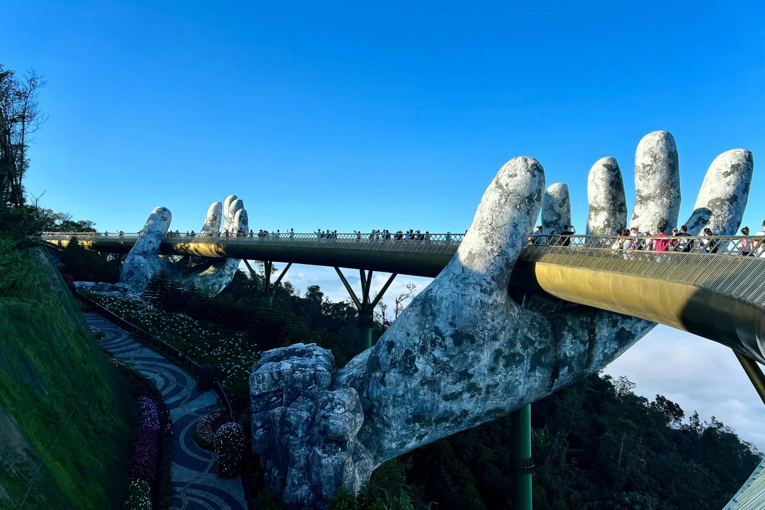 Vietnam hands holding a bridge, charity auction travel packages, vacation fundraising, travel fundraising, fundraising ideas, charity ideas, silent auction items, travel fundraising events