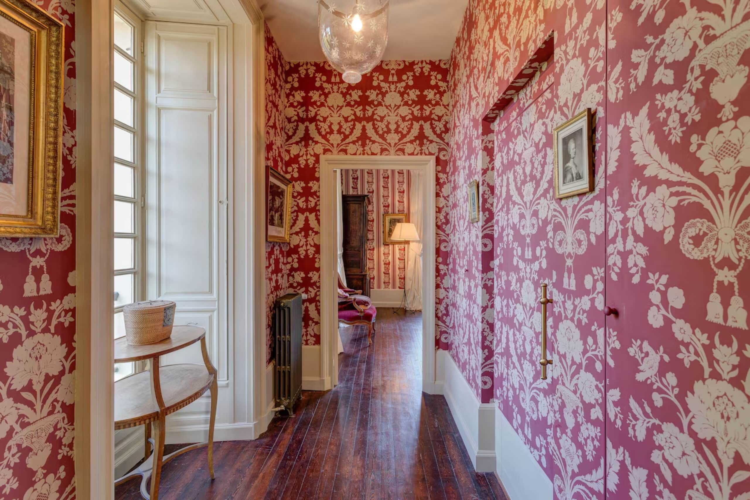 Normandy Chateau hallway, charity auction travel packages, vacation fundraising, travel fundraising, fundraising ideas, charity ideas, silent auction items, travel fundraising events